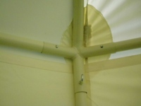 Carpa Hexagonal para Fiestas, 240 g/m², PVC y Poliéster, Tubo de Acero de 32 mm, Paredes Laterales Modulares, Gazebo para Eventos en Todo Tipo de Clima, para Jardín