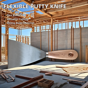 มีดพกพาเลทขูดแบบ DIY ด้ามไม้มีความยืดหยุ่นเครื่องมือขัดผิวเหล็กคาร์บอนเกรดอุตสาหกรรม - Product Image 3