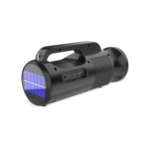GENCE ZQS1352-1 Lampe torche solaire multifonctionnelle, haut-parleur, batterie externe rechargeable, radio FM, lumières RGB, kit de survie d'urgence - Product Image 4