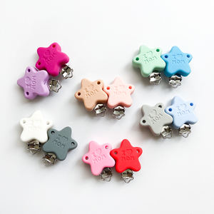 Cadena de silicona de grado alimenticio para chupete, redonda/con forma de dibujos animados, no tóxica, 10 colores, para hacer joyas DIY con cuentas para chupete - Product Image 6