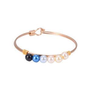 Six Bead Pearl <b>Bracelet</b> Zinc Alloy Unisex Jewelry Gift Fashionable Round <b>Ball</b> Shape YM 0018 - Product Image 4