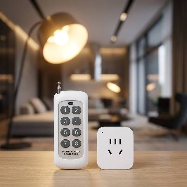 Hot Selling 220V AC Single Phase Smart Home Wireless Socket Remote Control with Digital Display and 1.5kW Capacity