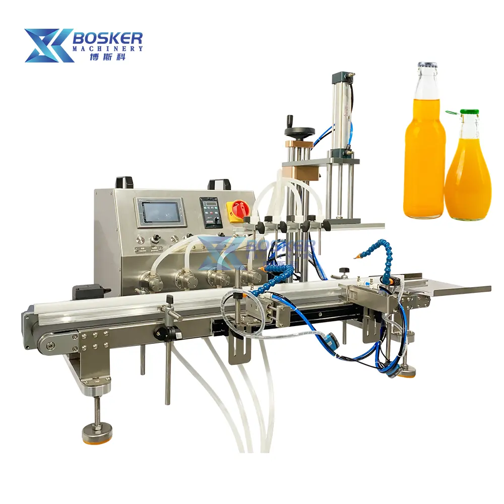 BSK-AY01 Liquid Desktop Automatic 4 Heads Filling Machine Magnetic Pump Water Filling Machines