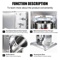 Nouvelle machine à saucisses et à garnir manuelle Welldone de 5 L en acier inoxydable de qualité alimentaire avec certification CE pour usage commercial