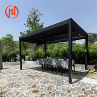 Pergola moderne motorisée en aluminium à lames orientables, toit bioclimatique rétractable, protection de la vie privée, couleur personnalisée, service de modélisation 3D