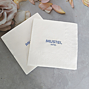 Servilletas de Papel de Pulpa de Madera Virgen Suave de 23*23 cm, 3 Capas, 9*9 Pulgadas, Personalizables con Logotipo Impreso, Servilletas Premium para Cócteles, Plegado en 1/4 - Product Image 3