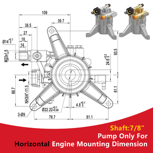 Pompe axiale Kuhong à <span class=keywords><strong>prix</strong></span> usine, 2500psi, 2700psi, 2900psi, pour nettoyeur haute pression - Product Image 3