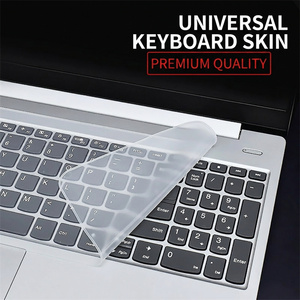 Couverture de <span class=keywords><strong>clavier</strong></span> universelle transparente, anti-poussière, imperméable, en silicone, pour toutes les marques d'ordinateurs portables, <span class=keywords><strong>protection</strong></span> de <span class=keywords><strong>clavier</strong></span> - Product Image 1