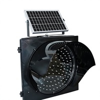 Feux clignotants solaires jaunes sans fil IP65 de 400 mm, personnalisables et de haute qualité, pour la signalisation d'ensembles scolaires et de chantiers