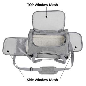 Özel havayolu onaylı silindir çanta <span class=keywords><strong>Pet</strong></span> seyahat taşınabilir çanta ev evcil hayvan taşıyıcı çanta küçük köpekler kediler yavru küçük hayvanlar için - Product Image 4