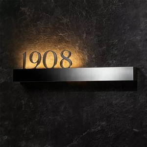 Targa Numero Porta Appartamento, Targhe Porta Hotel Tagliate al Laser, Insegna Illuminata per Porta di Casa o Stanza, Numero Porta in Acrilico - Product Image 3