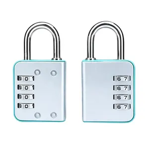 XMM-8091 Durable GYM Swimming Pool Combination Padlock Four Wheel Numeric Drawer Factory Sale 4 codes Safe Lock for Cabinet