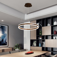 Lampe suspendue LED industrielle moderne, hauteur réglable, AC 165-265V, 12W, blanc chaud, abat-jour en plastique, installation en aluminium