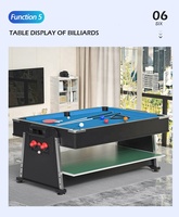 Table de jeux multifonction 4-en-1 de qualité supérieure à prix abordable avec hockey sur air, billard, tennis de table et plateau de salle à manger