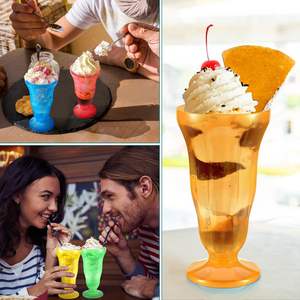 Tasses à crème glacée incassables en plastique Pina Colada Verres à <span class=keywords><strong>fontaine</strong></span> Boissons tropicales Verres à milkshake Verres à vin <span class=keywords><strong>vintage</strong></span> - Product Image 6
