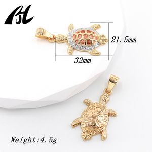 قلادة قلادة سلحفاة لامينادو أورو مطلي بسبائك النحاس 18K قلادة مجوهرات دينية - Product Image 5