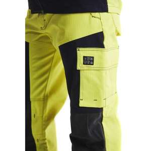 BLAKLADER - 157815143389D96 Multinorm Pantalones artesanos de alta visibilidad Amarillo/Azul marino-EAN 7330509516614 ROPA DE TRABAJO RESISTENTE A LLAMAS - Product Image 4