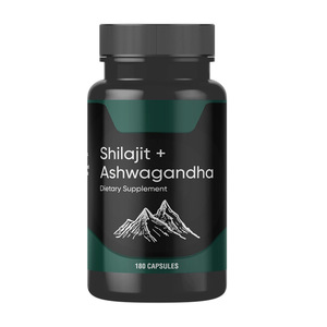 Capsule di Ashwagandha e Shilajit OEM, Integratori Alimentari Erboristici Puri Himalayani Biologici - Product Image 1