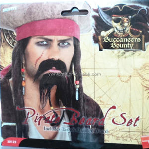 Moustache <span class=keywords><strong>en</strong></span> peluche personnalisée HLC pour le Mardi Gras, moustache de Saint Patrick, autocollant de costume, fausse barbe, cosplay pour fête de pirates, décoration de cosplay - Product Image 5