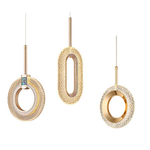 <strong>Light</strong> Luxury Bedside <strong>Chandelier</strong> Master Bedroom Modern and Simple Dining Room Long Line <strong>Small</strong> LED Gold Pendant <strong>Light</strong> - Product Image 6