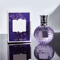 Flacon de parfum en verre rond de luxe de 30 ml, 50 ml, 100 ml, flacon en verre avec bouchon à bille