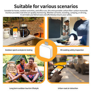 Mini elektrokimyasal karbon monoksit dedektörü <span class=keywords><strong>CO</strong></span> dedektörü taşınabilir sıcaklık, nem ve hava kalitesi izleme - Product Image 5