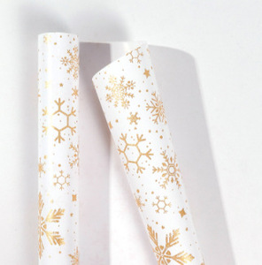 Cây giáng sinh Quà Tặng thêm cuộn lớn cao cấp giáng sinh Quà Tặng Giấy Gói cuộn vàng Đen Bông Tuyết giấy gói - Product Image 2