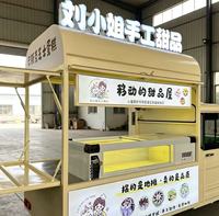 Chariot de cuisine et de restauration électrique, tricycle alimentaire mobile à 3 roues avec station de crème glacée et de burgers, adapté à la restauration rapide
