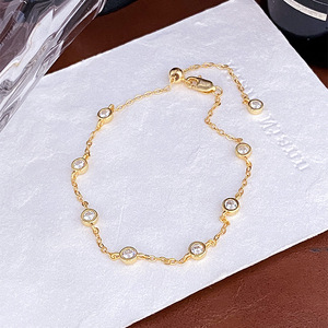 <span class=keywords><strong>Bracciale</strong></span> in <span class=keywords><strong>Argento</strong></span> S925 con Zirconi, Regalo per Donne, Braccialetti Regolabili con Fiore in Zirconia per Ragazze - Product Image 3