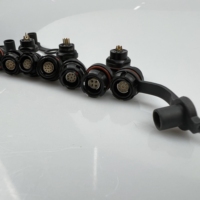 Conectores Fischer Serie F de BEXKOM, Tipo Push, con Cubierta Antipolvo, Conector Rápido Circular a Prueba de Agua
