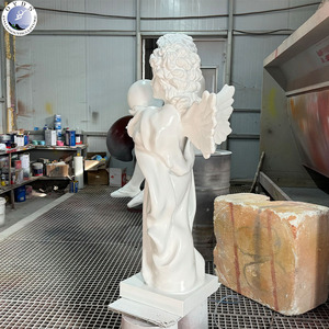 Statue d'<span class=keywords><strong>ange</strong></span> religieuse en fibre de verre sur mesure, directement de l'usine, pour la décoration d'églises et de jardins, utilisation extérieure - Product Image 4