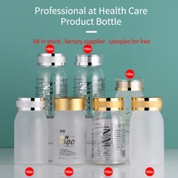 Bouteilles solides PS transparentes de 100ml, bouteilles de pilules/poudre/comprimés/vitimins/Capsules -- bouchons de couleur or/argent à l'épreuve des enfants