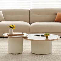670216 Quanu nordique moderne Design créatif Fraxinus Mandshurica placage bois meubles champignon Table basse pour le salon