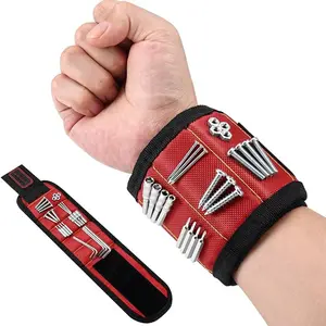 OEM-Armbandband Väter Handwerker Elektriker Geschenke magnetisches Armband mit superstärken Magneten Halterungen Schrauben Nägel Bohrer