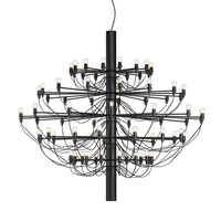 Suspension moderne en verre et acier inoxydable, design spirale, avec commande sans fil et hauteur réglable, idéale pour villa, escalier, loft