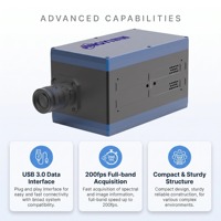 Caméra hyperspectrale Pushbroom avec détecteur InGaAs refroidi par TEC, USB3.0, pour vision industrielle en laboratoire et exploration minière