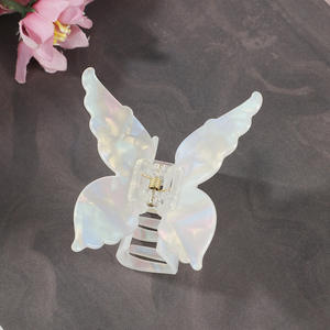 Venta al por mayor pequeño 7,5 cm PC mariposa horquilla Clip fantasía Color ácido acético alta sensibilidad tiburón Clip para el <span class=keywords><strong>cabello</strong></span> - Product Image 6