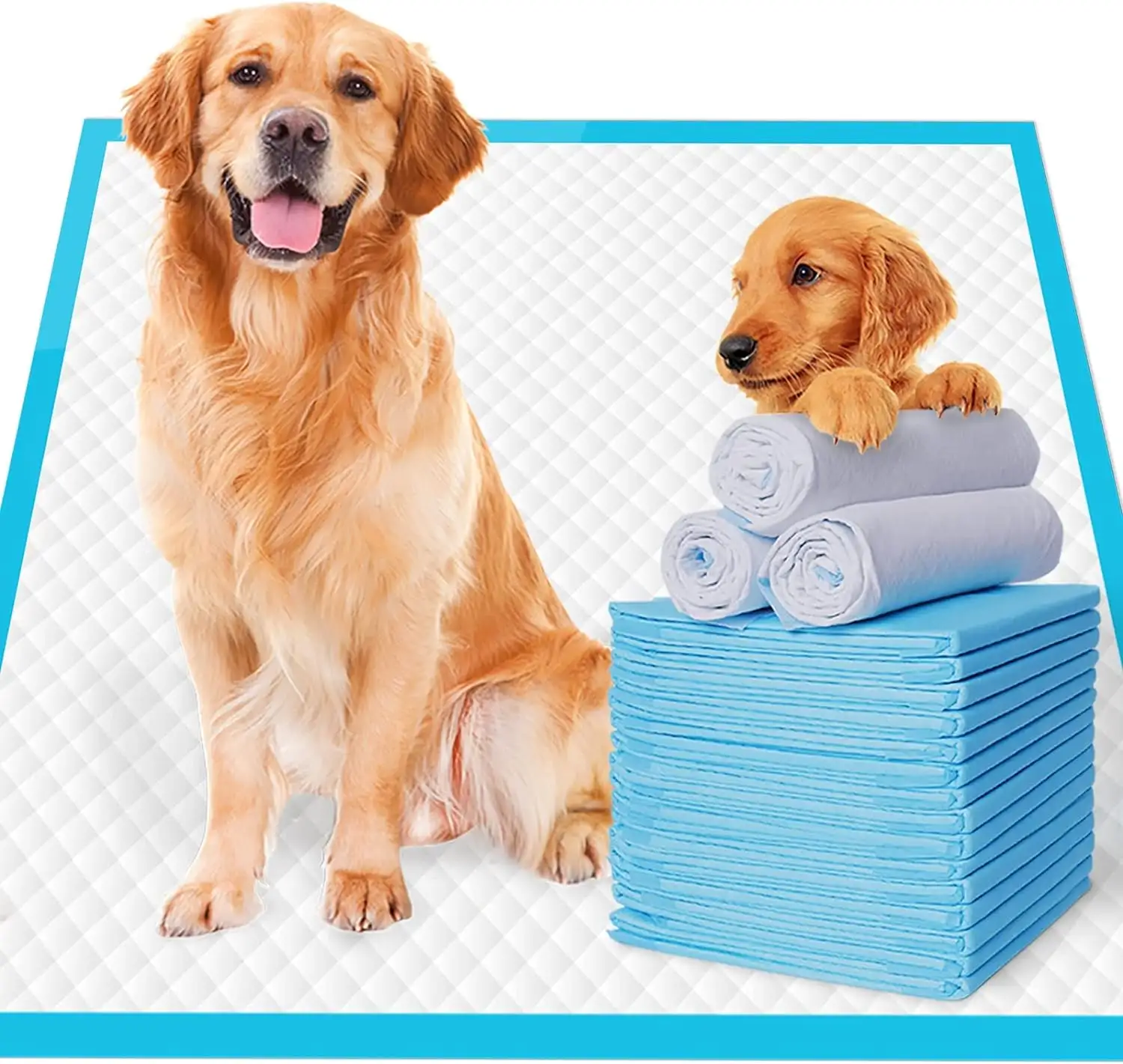 Singapore and Japan Lane Linen Dog Pee Pads with Leak Proof Quick Dry Design for Potty Training