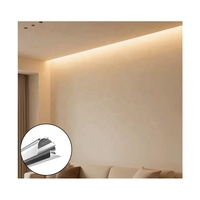 Profil LED encastrable pour plafond en plaques de plâtre, éclairage indirect en aluminium courbé pour éclairage commercial