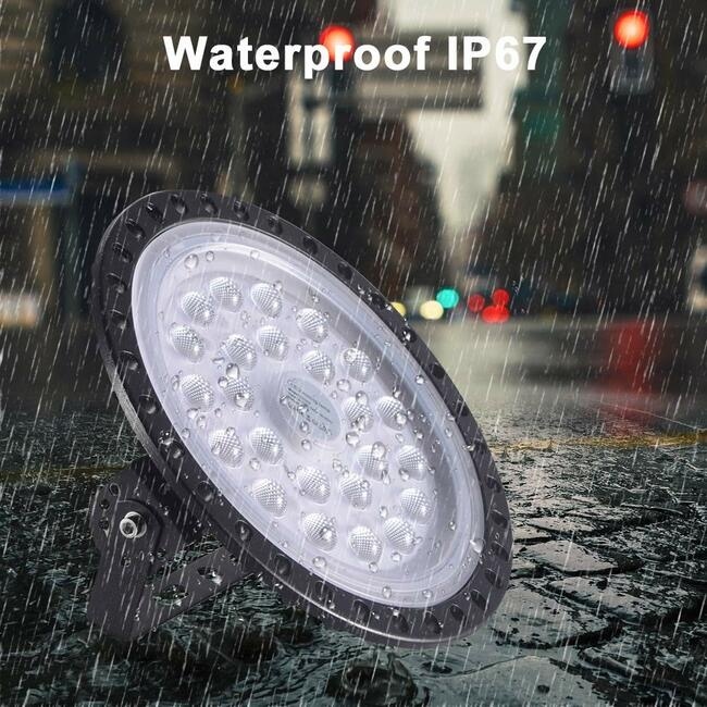 Projecteur LED Industriel UFO 200W - 20000LM IP65 - Éclairage Usine/Entrepôt 6500K Blanc Froid