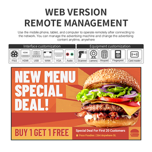 Écrans d'affichage numériques pour menu de café, 32, 43, <span class=keywords><strong>55</strong></span> pouces, LCD LED, pour restaurants, sur mesure, Android, Wifi, 4G, signalisation numérique - Product Image 5