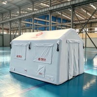 Abri médical gonflable d'urgence, imperméable, portable, tente à installation rapide pour les soins sur le terrain et la décontamination sur site
