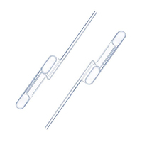 Pipettes de transfert à double volume en plastique, pipettes Pasteur à bulbe pour le transfert d'échantillons