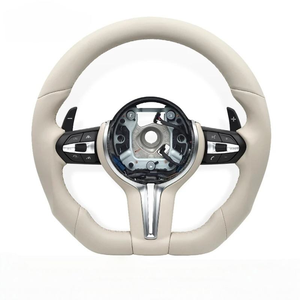 Volante Deportivo <span class=keywords><strong>Beige</strong></span> Compatible con BMW F30 F32 F10 F20 F22 F07 F01 E46 E90 M3 M4 M5 M7 Serie 3 Serie 5 Accesorios para Automóviles - Product Image 2
