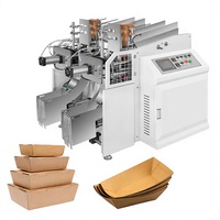 Machine automatique de fabrication de boîtes à lunch et de boîtes à hamburgers en papier haute précision PLC ZM-ZX500
