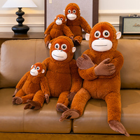 En gros, Figurines de singe gorille en peluche super douce, rembourrées de coton PP, avec mains articulées