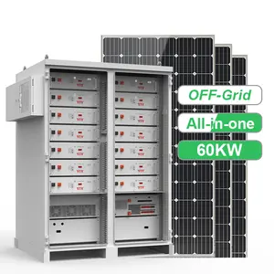 Система хранения энергии высокой мощности кВтч, солнечная система, выходная мощность 50 кВт с солнечной батареей PV 60 кВт LiFePO4