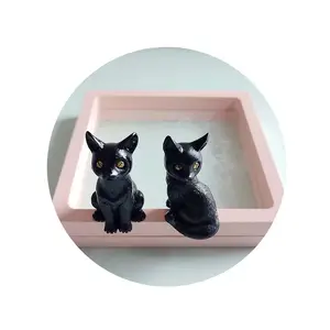 Mainan hewan kecil model hewan kucing mainan tokoh aksi indah kucing Persia patung kecil Model Resin Aksesori dekorasi rumah anak