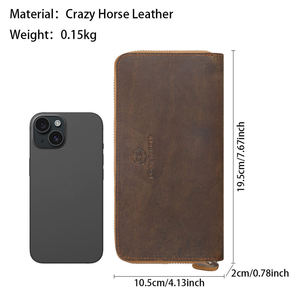 กระเป๋าสตางค์ยาว AndoBag Retro RFID สำหรับผู้ชาย หนังแท้ ซิปใส่เหรียญ กระเป๋าใส่บัตรหลายช่อง รุ่น 1815 - Product Image 5