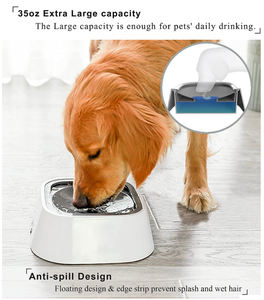 Kingtale Fashion <span class=keywords><strong>Gamelle</strong></span> <span class=keywords><strong>d</strong></span>'<span class=keywords><strong>eau</strong></span> blanche pour animaux de compagnie <span class=keywords><strong>Anti</strong></span>-gouttes <span class=keywords><strong>Anti</strong></span>-<span class=keywords><strong>d</strong></span>érapant Distributeur <span class=keywords><strong>d</strong></span>'<span class=keywords><strong>eau</strong></span> amovible pour chiens Bols <span class=keywords><strong>d</strong></span>'intérieur en acier inoxydable - Product Image 6